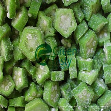 IQF Frozen Okra Cuts en alta calidad
